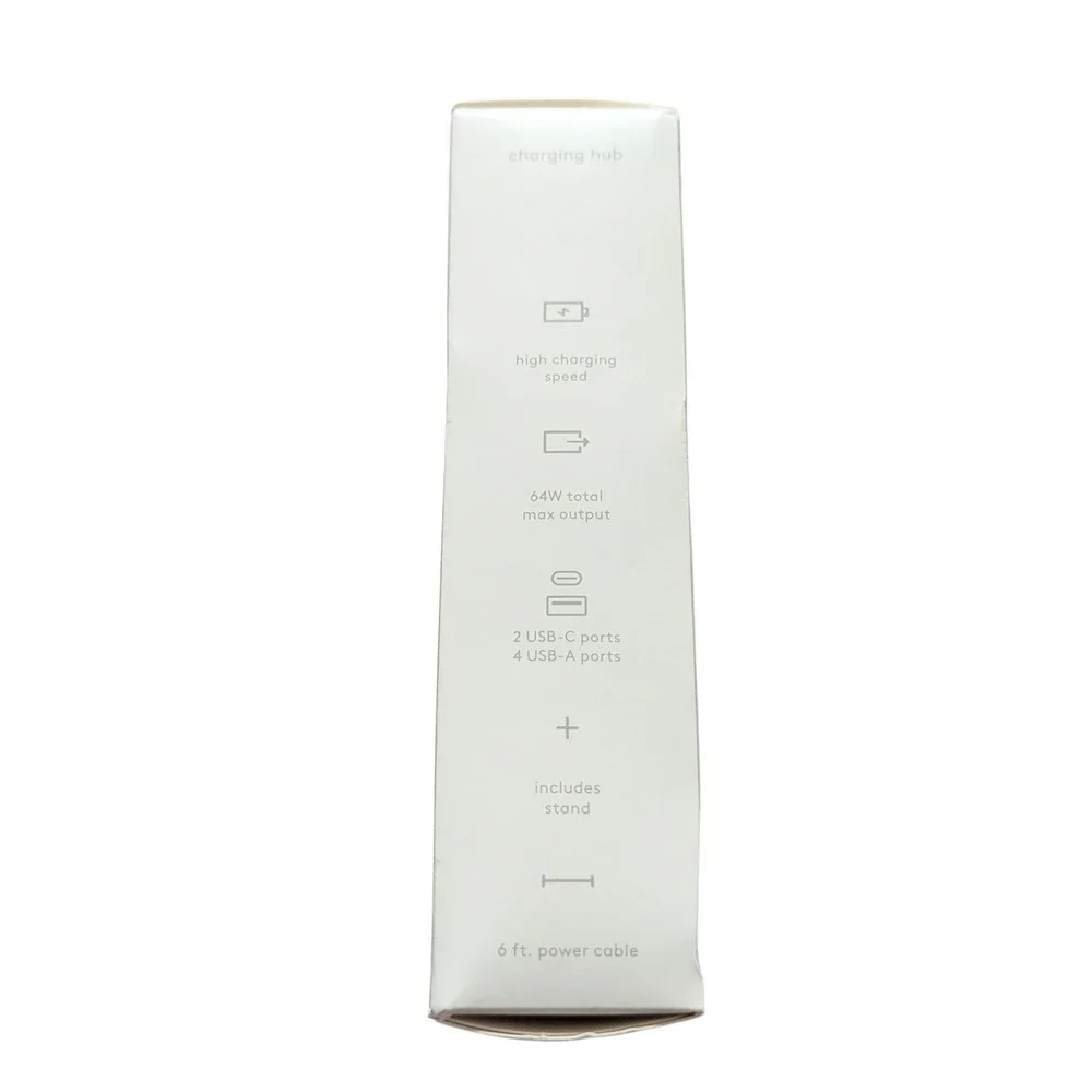 Z3O USB Charging Hub‎ - Heyday 6-Port Charging Hub Vertical 2C + 4A - Black OB